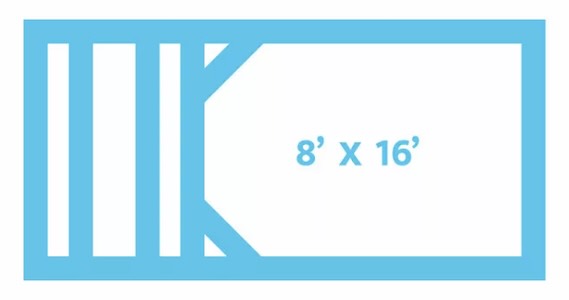 8 x 16 Precast Concrete Pool