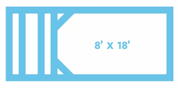 8 x 18 Precast Concrete Pool