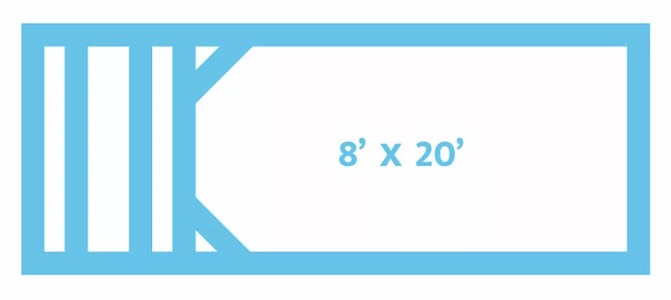 8 x 20 Precast Concrete Pool